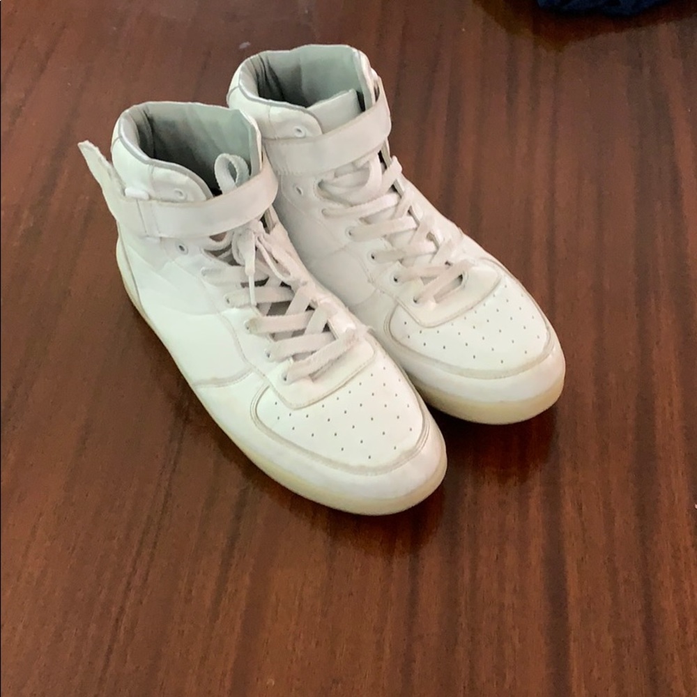 Leatherette hightops.